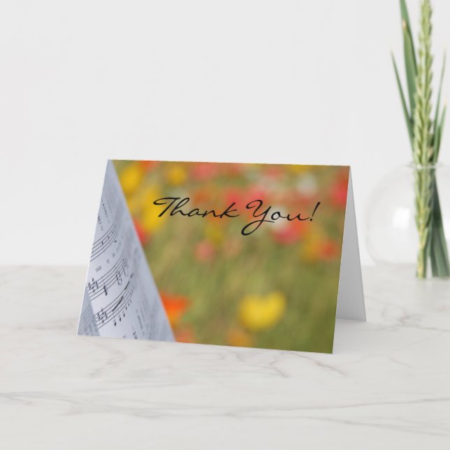Tarjeta de música de agradecimiento (Anverso)