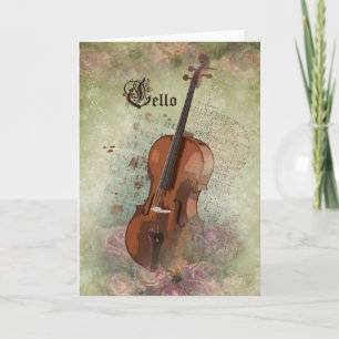 Tarjeta de Música de VIOLONCHELO - Tarjeta de Feli