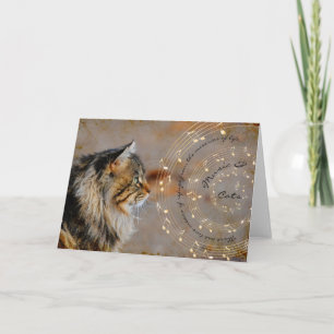 Tarjeta de música y gatos