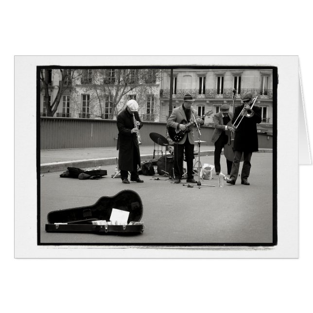 Tarjeta de músicos callejeros (Anverso (Horizontal))