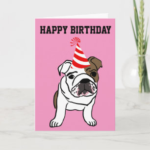 TARJETA DE NACIMIENTO DIVERTIDA DE bulldog