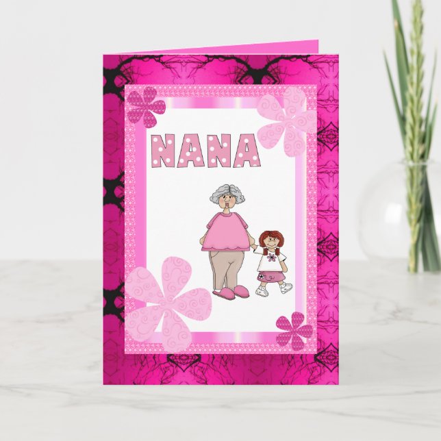 Tarjeta de Nana y de la nieta (Anverso)