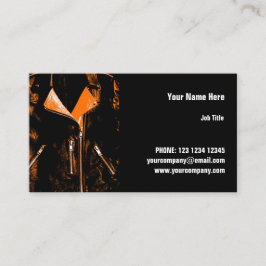Tarjeta de Naranja de la chaqueta de cuero horizon