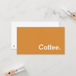 Tarjeta de Naranja simple para el café de fidelida