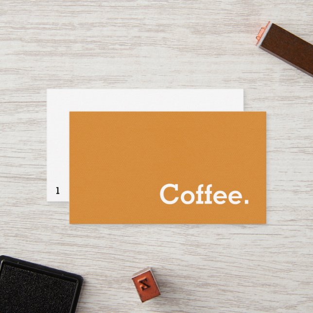 Tarjeta de Naranja simple para el café de fidelida (Anverso/Reverso In Situ)