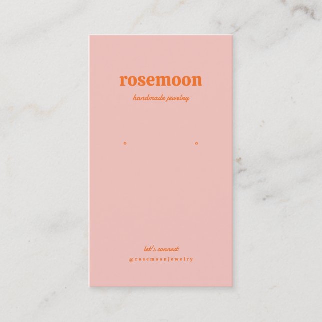 Tarjeta de naranja y retro rosado vibrante (Anverso)