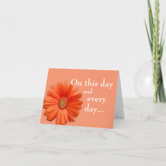 Tarjeta de natalidad para flor de naranja