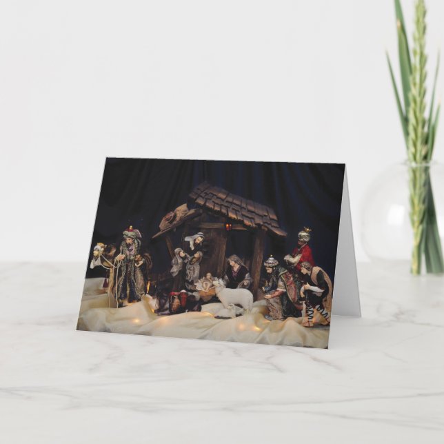 Tarjeta de Natividad de navidades - Natividad eleg (Anverso)