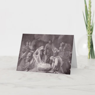 Tarjeta de natividad vintage