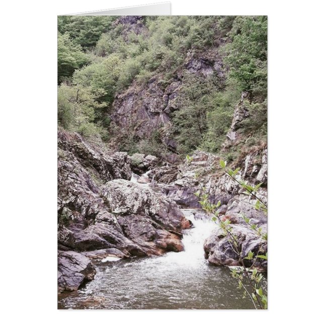 Tarjeta de naturaleza de cascada pequeña (Frente)