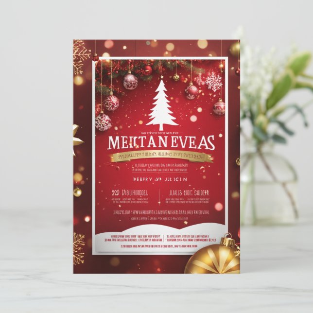 Tarjeta de navidad (Anverso de pie)