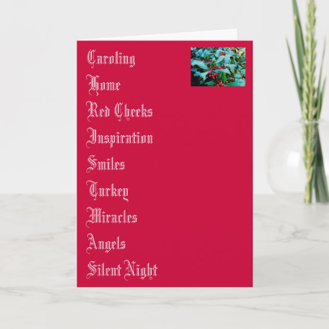 Tarjeta de navidad (Anverso)