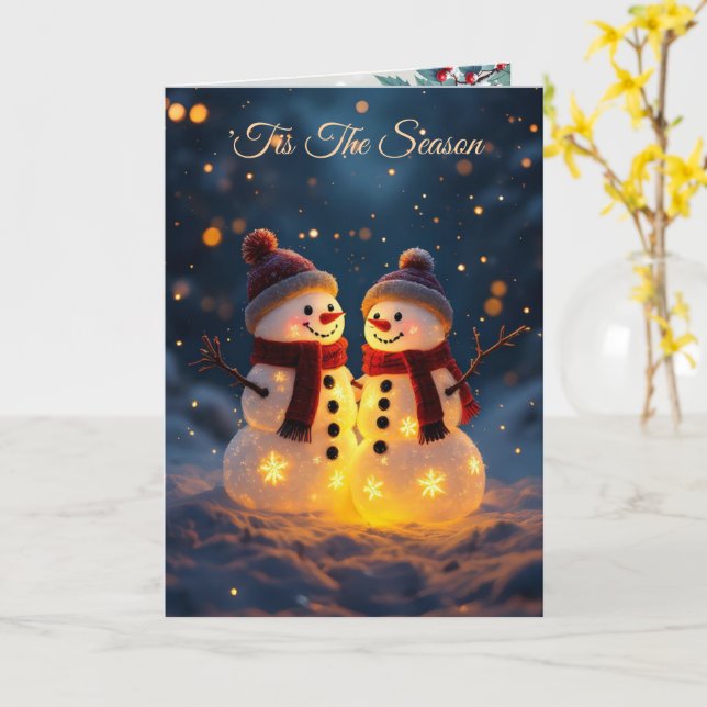Tarjeta de Navidad (flor amarilla)