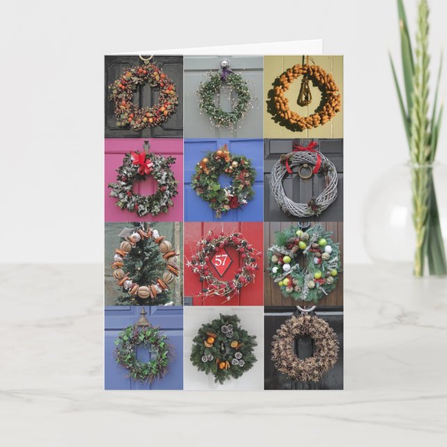 Tarjeta de Navidad 12 de las guirnaldas (Anverso)