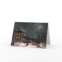 Tarjeta de Navidad 1880 personalizada del