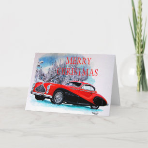 TARJETA DE NAVIDAD 1951 del cupé de Talbot-Lago