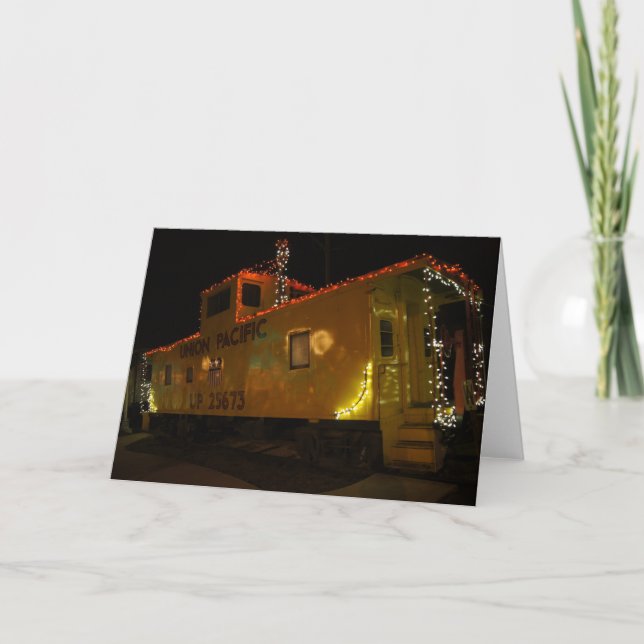 Tarjeta de Navidad 1967 pacífica del Caboose de la (Anverso)