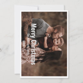 Tarjeta de Navidad 1 foto botánica floral tarjeta 