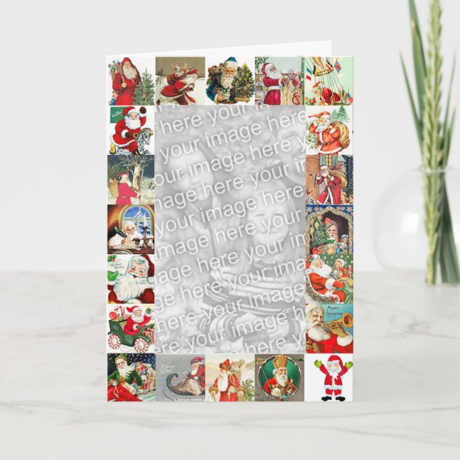 Tarjeta de Navidad 25 de Santas de familia de la (Anverso)