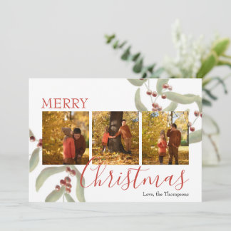 Tarjeta de Navidad 3 Fotos Navidad