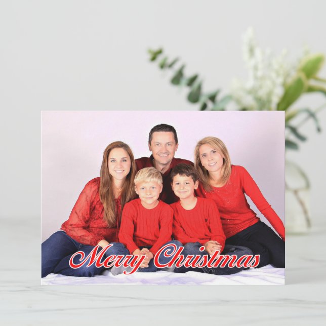 Tarjeta de Navidad 7x5 con foto completa (Anverso de pie)