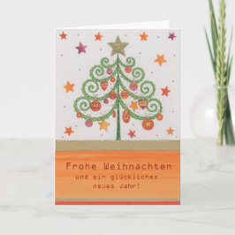 Tarjeta de navidad abeto Multicolor