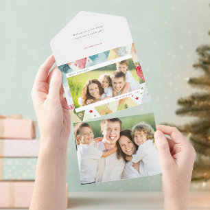 Tarjeta de Navidad abstracta con acuarela divertid