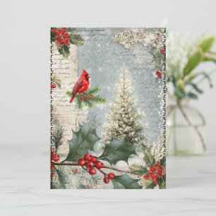 Tarjeta de Navidad abstracta de estilo vintage de
