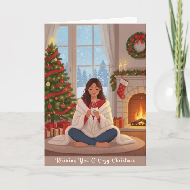 Tarjeta de Navidad Acogedora (Anverso)