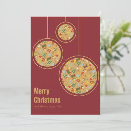 Tarjeta de Navidad acogedora y feliz año nuevo