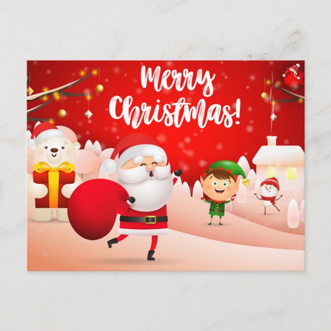 Tarjeta de Navidad Adorable (Anverso)