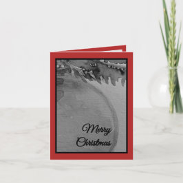 Tarjeta de Navidad Adorno Carmesí – Tarjeta de vac