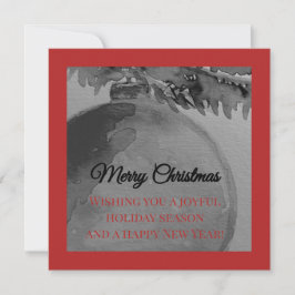 Tarjeta de Navidad Adorno Carmesí – Tarjeta de vac