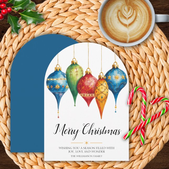 Tarjeta de Navidad Adornos Elegantes (Subido por el creador)