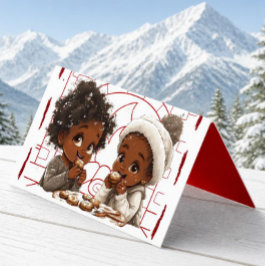 Tarjeta de Navidad afroamericana