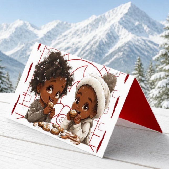 Tarjeta de Navidad afroamericana (Subido por el creador)