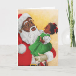 Tarjeta de Navidad afroamericana del vintage