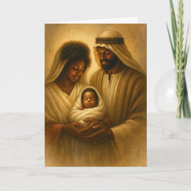 Tarjeta de Navidad afroamericana | Navidad Negra (Anverso)