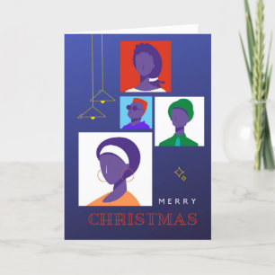 Tarjeta de Navidad Afrocentrica Art Deco 005