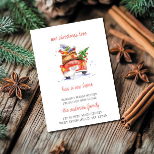 Tarjeta de Navidad al Acuarela Nueva Dirección
