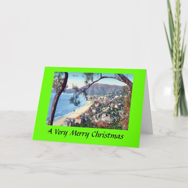 Tarjeta de navidad - Alassio, Italia (Anverso)