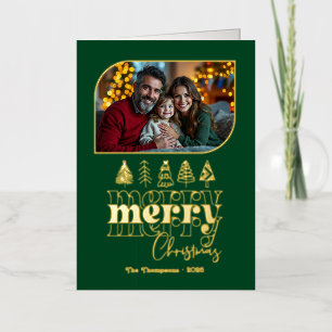 Tarjeta de Navidad Alegre Dibujada a Mano Regia