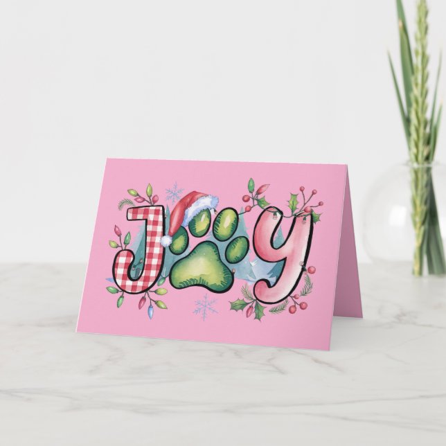 Tarjeta de Navidad Alegre Feliz Navidad Pata de Ma (Anverso)