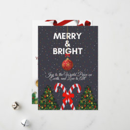 "Tarjeta de Navidad Alegre y Brillante"