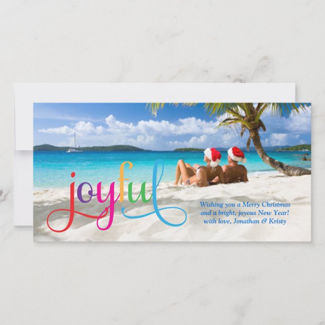 Tarjeta de Navidad alegre y colorida 311 (Anverso)