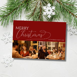 Tarjeta de Navidad alegre y elegante con foto pers
