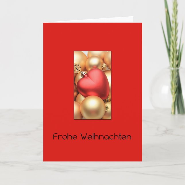 Tarjeta de Navidad alemana de Frohe Weihnachten (Anverso)