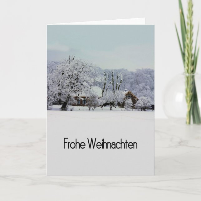 Tarjeta de Navidad alemana de Frohe Weihnachten (Anverso)