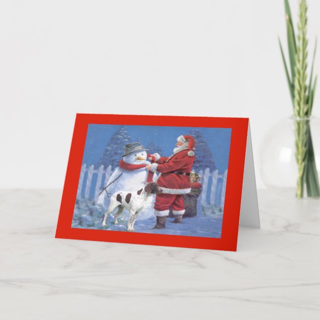 Tarjeta de Navidad alemana del indicador de pelo (Anverso)