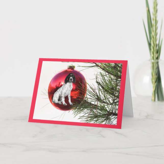 Tarjeta de Navidad alemana del indicador de pelo (Anverso)